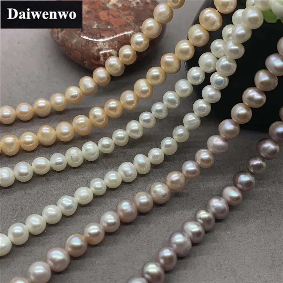 AA Freshwater Accidental Pearl Round Loose 9 Size 3 Colors Pearl Diy for Jewelry