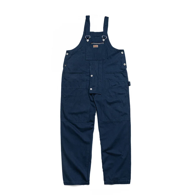 AMIKAJI Overalls Men's American Casual Jumpsuit Loose Workers' Suspenders Outdoor Camping Trousers Cargo Labor Tooling Pants