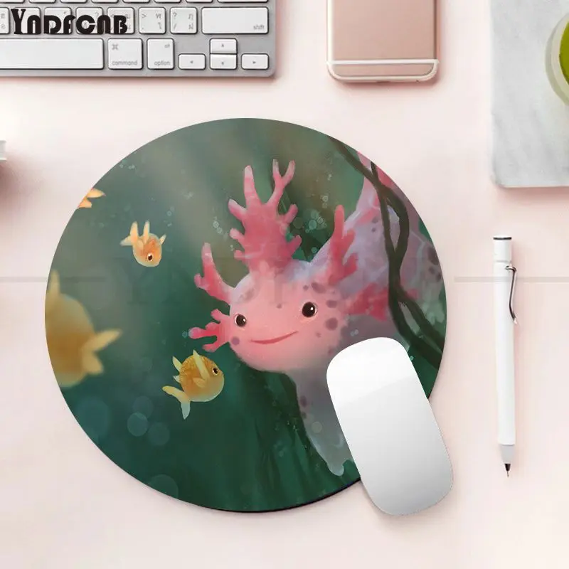 New Design cartoon Axolotl Rubber Mouse Durable Desktop Mousepad  gaming Mousepad Rug For PC Laptop Notebook