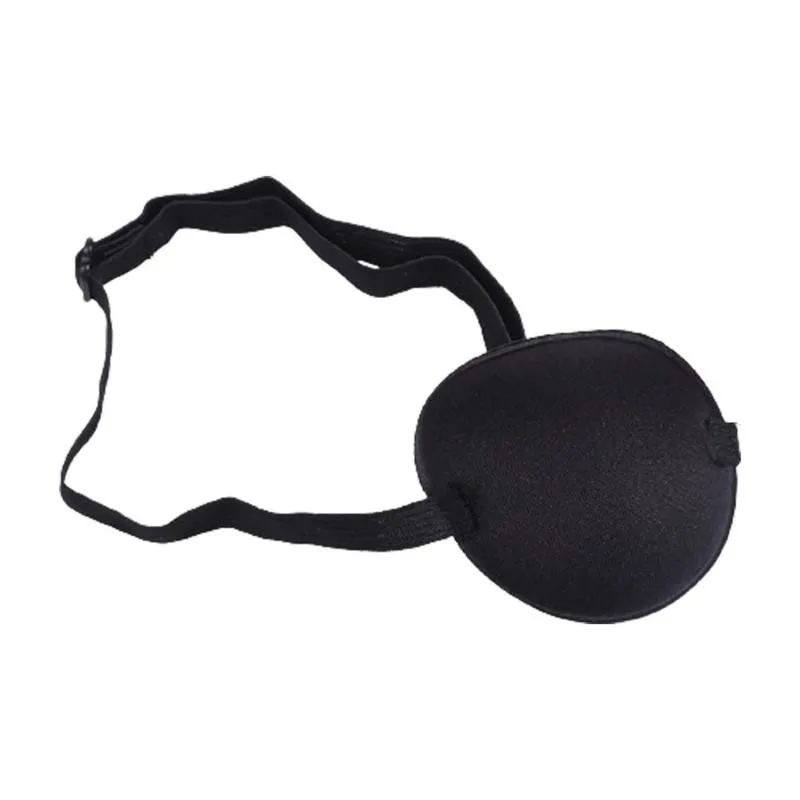 Unisex Pirate Eye Patch Black Single Eye Mask Adjustable Concave Eye Patch Eye Mask Child Pirate Halloween Cosplay Costume Props