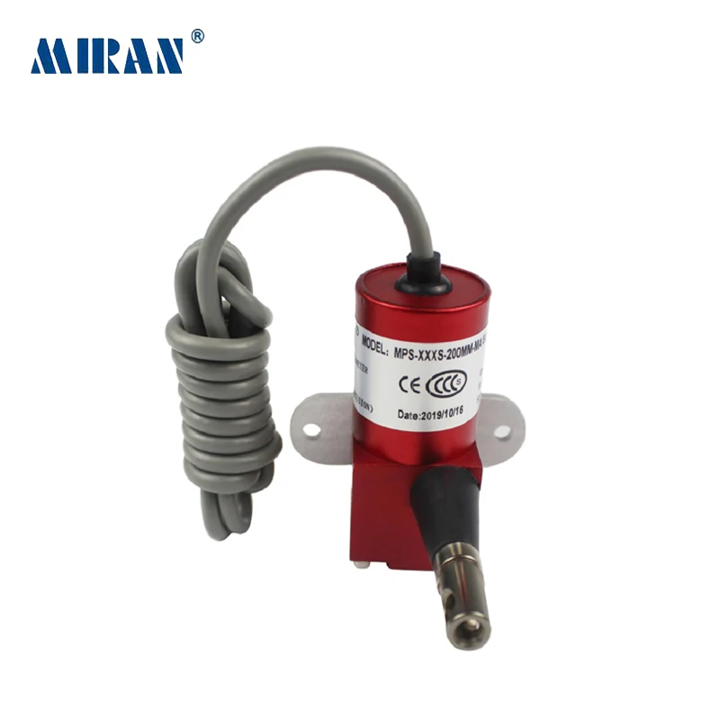 MIRAN Linear Encoder MPS-XXXS-R 100mm-200mm Small Size for Narrow Installation Environment Pull Rope/Line Displacement Sensor