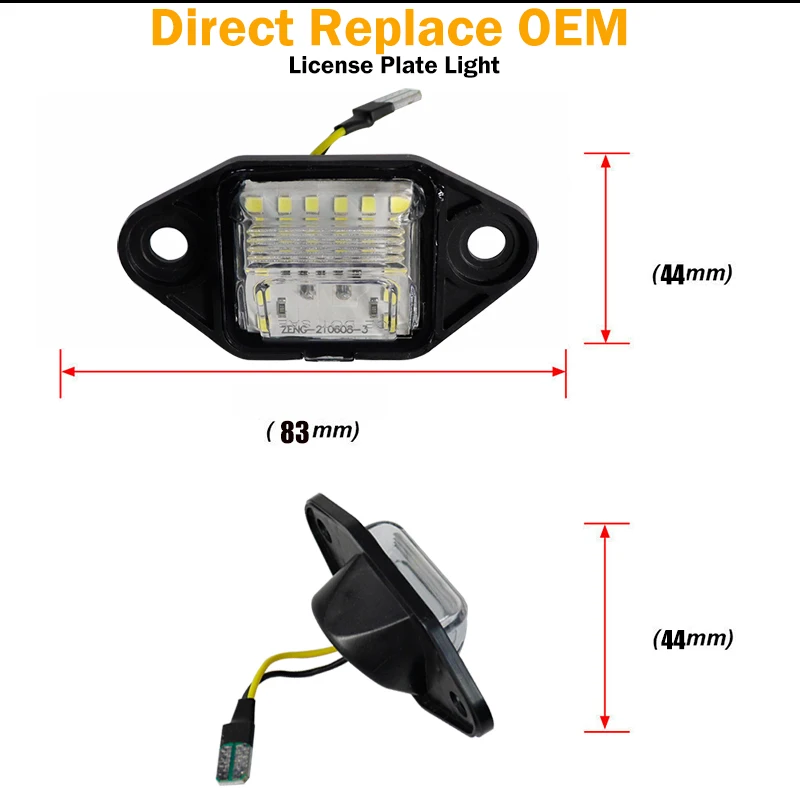 1pc Car LED License Plate Light For Ford E150 E250 E350 E450 E550 Econoline Super DutyLamp Error Free Led Number Plate Bulbs