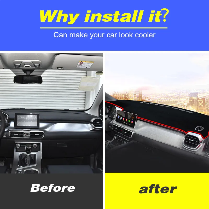 

Нескользящий чехол на приборную панель автомобиля, коврик для приборной панели, солнцезащитный козырек, ковер, аксессуары для интерьера, детали для Geely Coolray SX11 BelGee X50 2024