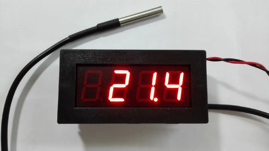 

485 Temperature Acquisition Module LED Display DS18B20 2-way Output and 2-way Input Modbus RTU