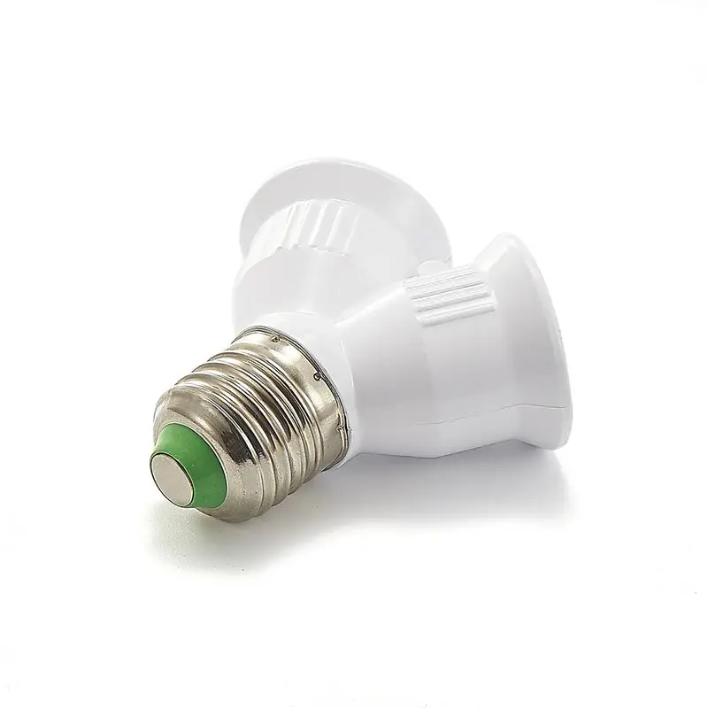 E27 To 2E27 Adapter E27 To 2 E27 Base Socket Lamp Holder Converter Power Adapter LED Light Bulb Extend Plug