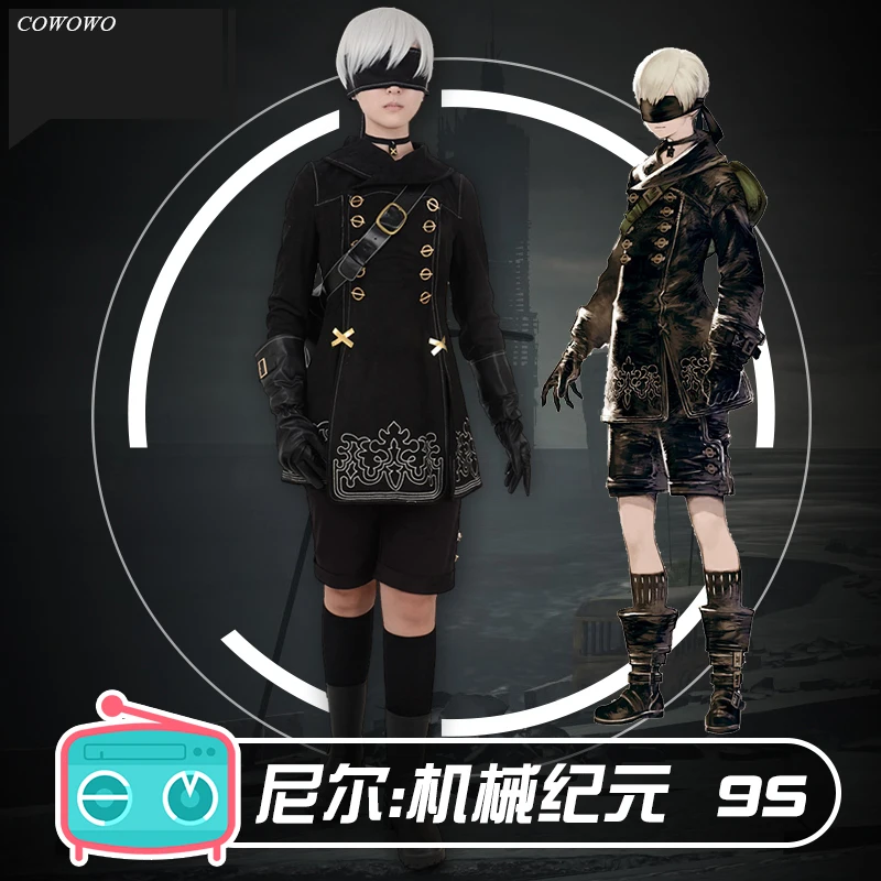 

Anime! Hot!!! NieR Automata YoRHa No.9 9S Game Suit Handsome Uniform Cosplay Costume Halloween Carnival Party Outfit For Men