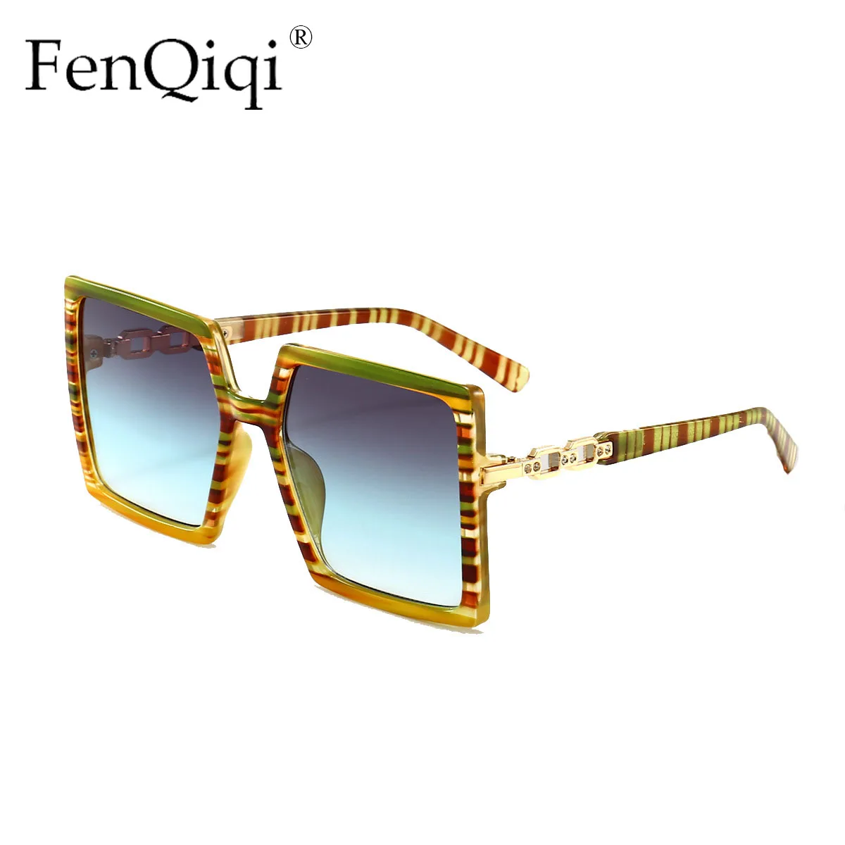 

Trendy Gradient Sun Glasses 2021 Men Big Frame Glasses Vintage Eyewear UV400 Oversize Square Sunglasses Women