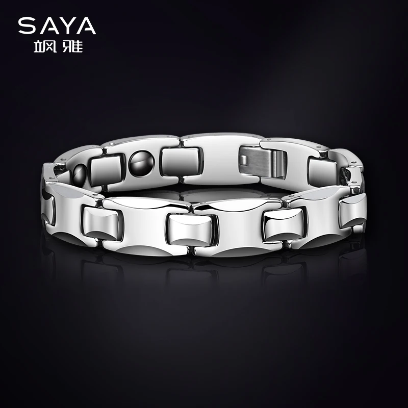 men-bracelets-high-polished-tungsten-link-for-women-scratch-proof-ceramic-bangles-silver-color-free-shipping-customized