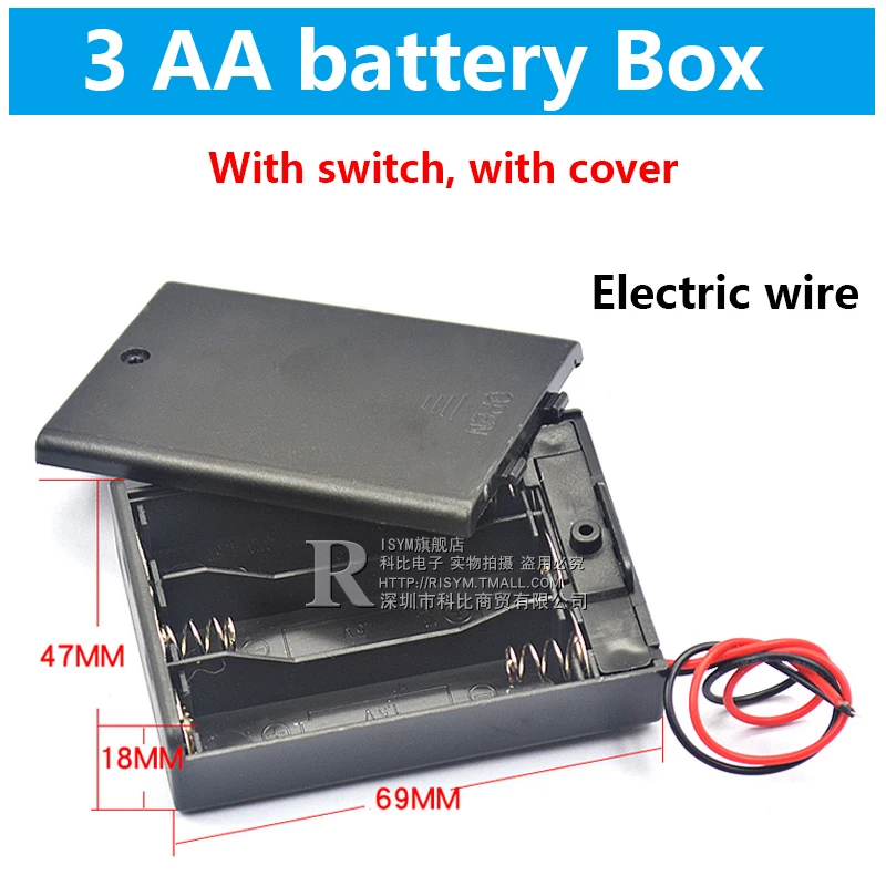 AA Battery Storage Box AA batteries Packs Case DIY Battery Holders Cell Box AA Batteries Holder with Switch and Cover 1-8x