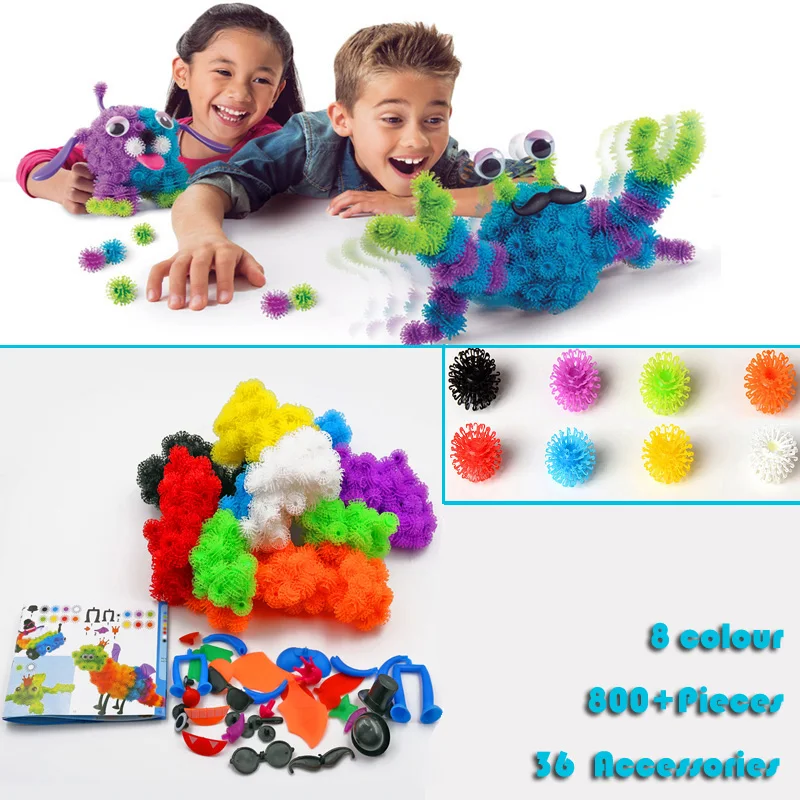 DIYเด็กการศึกษาของเล่น 800 PCS Magicของเล่นMEGA Pack Squishของเล่นเด็กวันเกิดคริสต์มาสของขวัญ