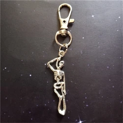 Skull Keychain, Skull Jewelry, Skeleton Keychain, Skeleton Jewellery, Gothic Jewellery, Gothic Keychain, Human Body Gift