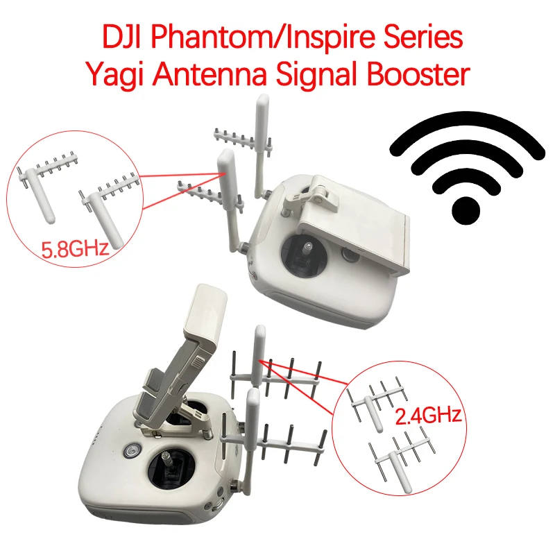 For DJI Phantom/Inspire Series Drone Remote Control Signal Booster Fish Bone Yagi Antenna Signal Enhance Amplifier Accessories