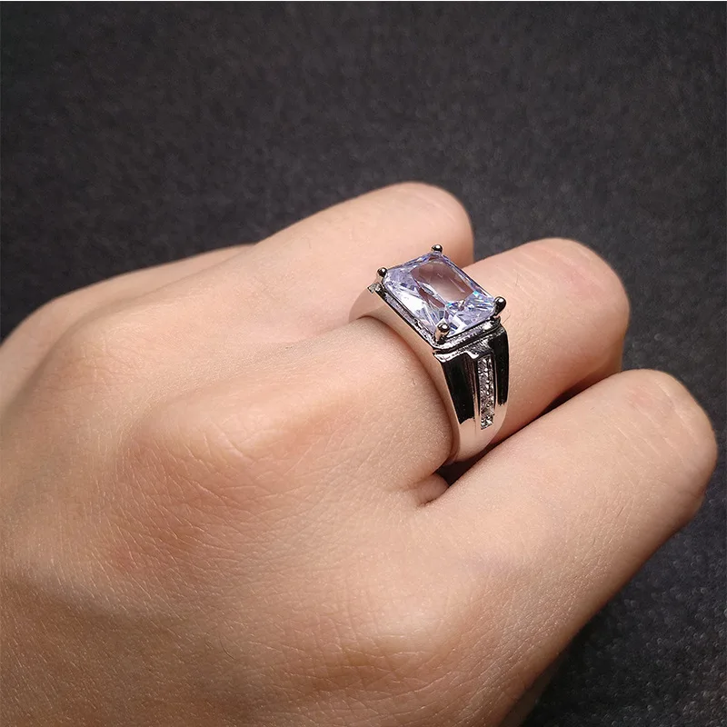 Fashion Ring for Women Men 925 Silver Jewelry with Zircon Gemstone Open Finger Rings Accessories Wedding Party Gifts Wholesale