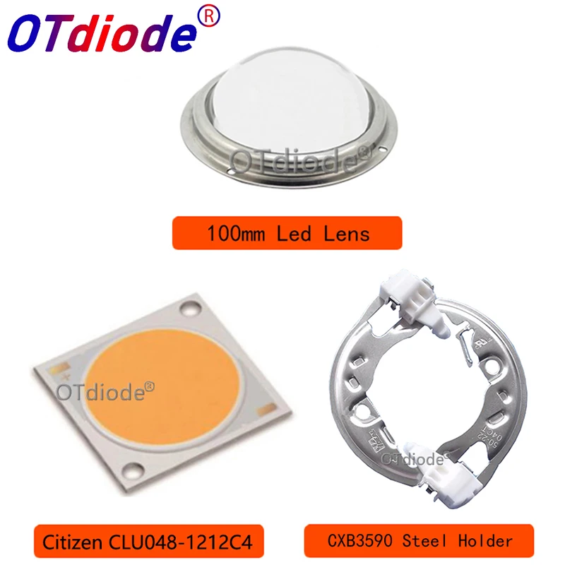 Citizen COB Series Version6 CLU048 1212 ideal holder heatsink Meanwell driver 100mm glass lens replace CXB3590 Grow led Diode