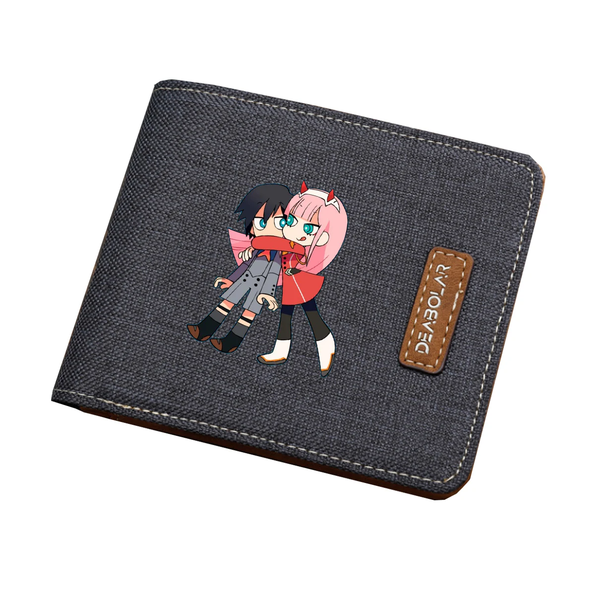 Anime DARLING in the FRANXX cosplay wallet student coin Card purse Men women short printing Carteira wallet teenagers purse