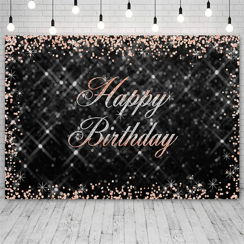 

Avezano Happy Birthday Party Backdrop Glitter Diamond Backgrounds Photography Studio Photozone Photocall Photo Props Decoration