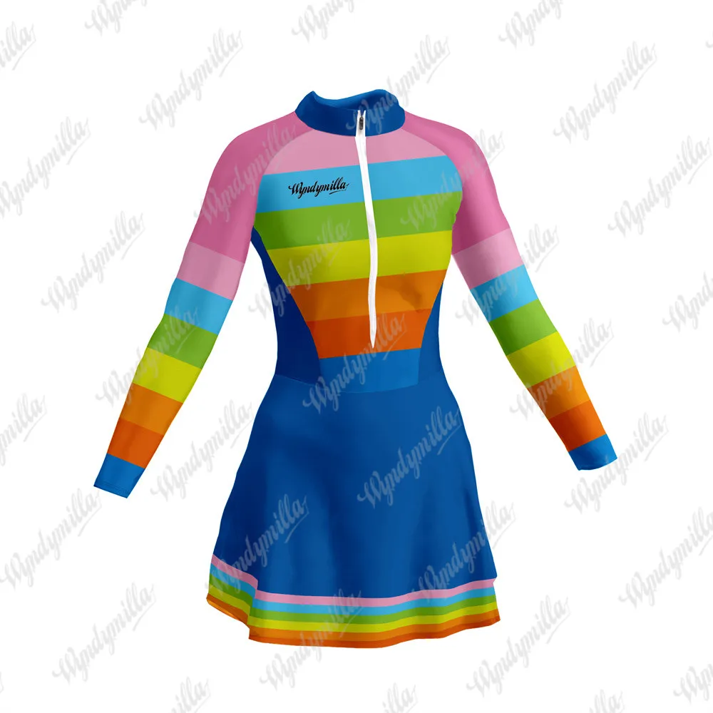 fêmea Vestidinho Triathlon Skirt Jumpsuit Cycling Running saia Maillot Ropa Ciclismo Gym running skirt Cycling Little Dress