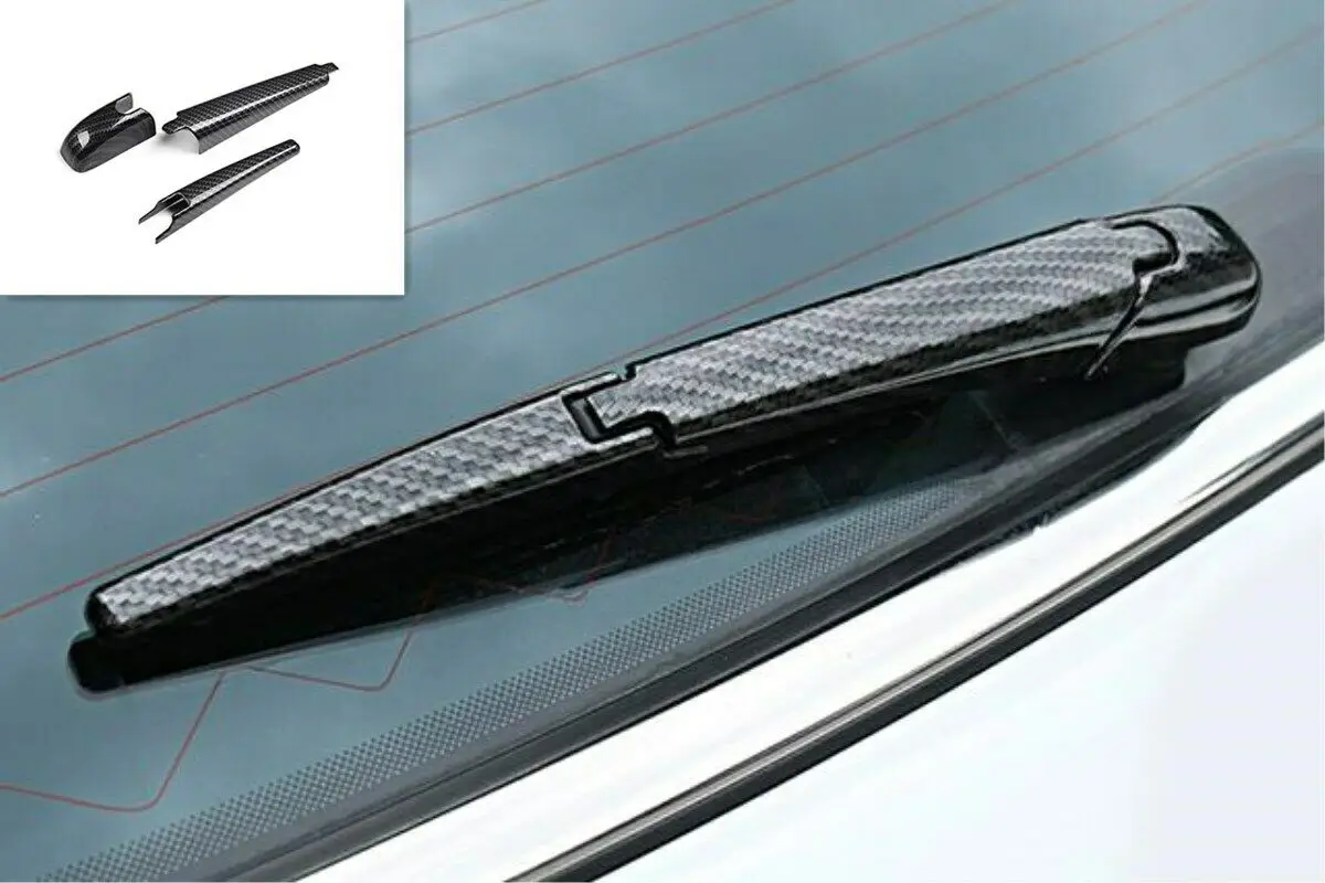 

Carbon fiber Rear Window Wipers Rain Wiper Cover Trim For Jeep Compass 2017-2019 car modification