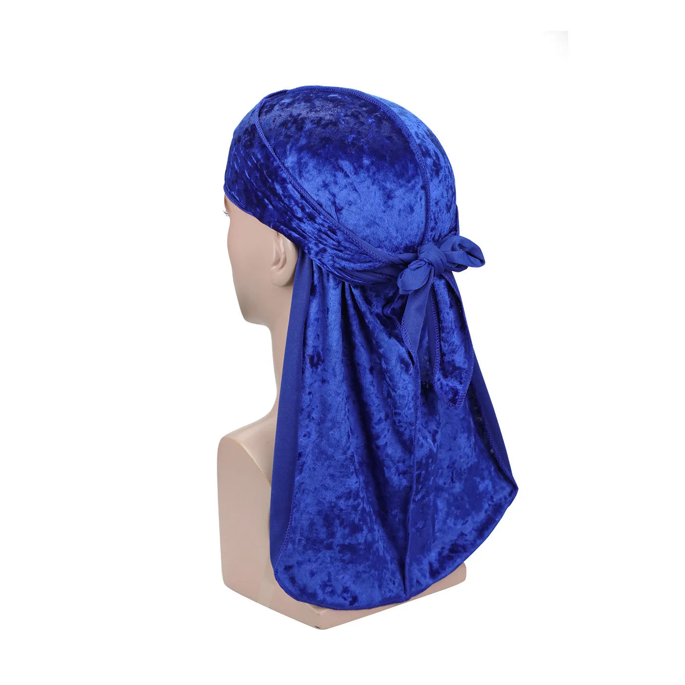 Unisex Diamond Velvet Durag Bandana für Männer Long Tail Headwrap Wave Cap Stretch Herren Doo Rag Turban Hut Hip-Hop Kopfbedeckung Caps – Detail 10
