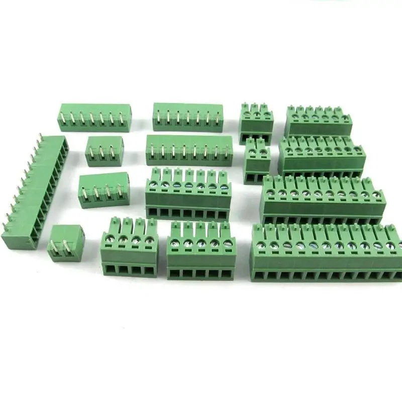 3.81Mm PCB Cắm Vít Nhà Ga Khối cắm + Góc Ổ Cắm 2 Chấu Đến 16 Pin