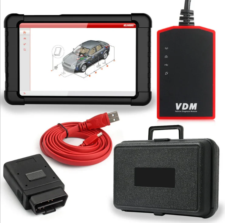 UCANDAS VDM WiFi full system OBDII car fault scanner car diagnosis maintenance tool+Tablet WIN10