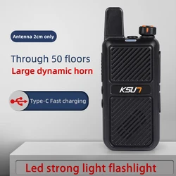 KSUN Walkie Talkie Portable Construction Ham Radio Stations Mobile Radio Uhf  Scanner Function Transceiver Device Communicator