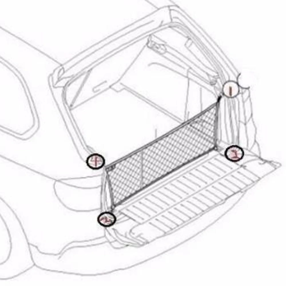 4pcs Car Cargo Net Hooks Trunk Storage Organizer For Bmw Opel Astra VW Golf Transporter t5 t6 Hardware Kit Mounting Points Rear