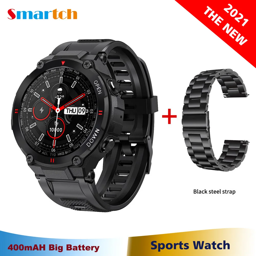 

Smart Watches Men Sports Fitness Tracker Bluetooth Call Music Control Phone 400mah Smart Watch Waterproof Men's Smartwatch