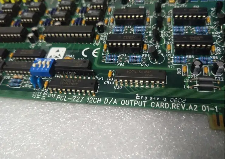 PCL-727 REV:A2 100%OK 12CH D/A Digital I/O Channel Analog Output ISA Card