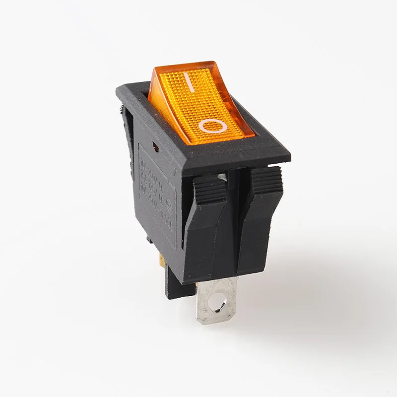 Sakelar Rocker Perahu 3Pin KCD3-101NB Oranye SPST Ⅰ/0 Sakelar Posisi Rocker ON OFF