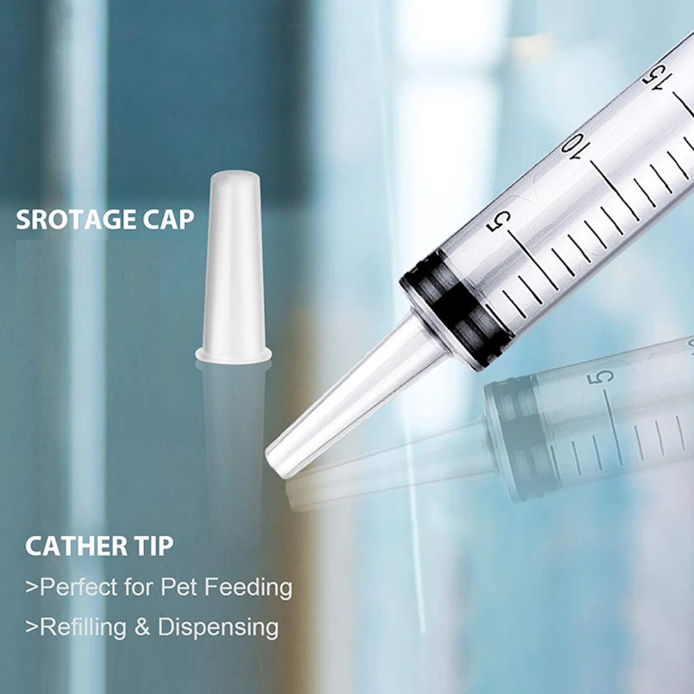 3PCS 20ml-500ml Plastic Syringe Hydroponics Analyze Measuring Cub Nutrients Syringe For Injectors Ink Cartridge Pets Cat Feeders