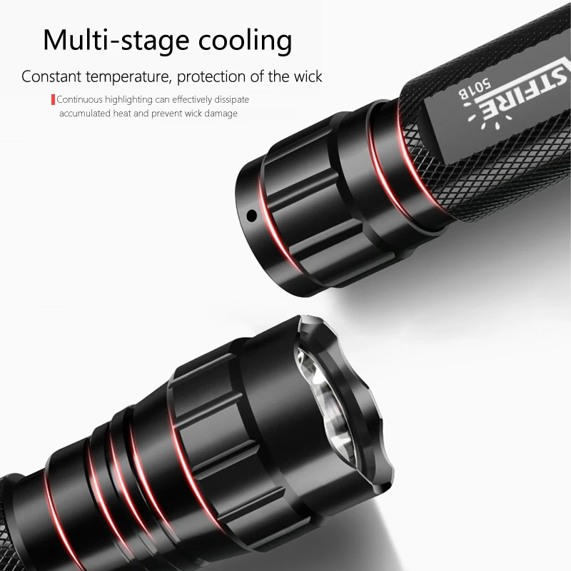 VASTFIRE 501B LED Flashlight 2000 Lumens Waterproof White Torch Portable Lanterna Outdoor Tactical Hungting flashlight