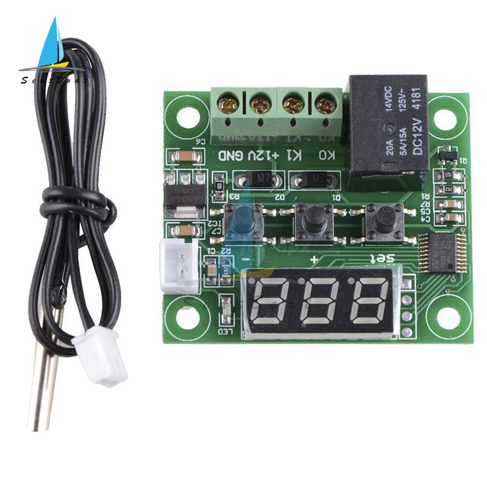 W1209 DC 12V Digital Regolatore di Temperatura di Calore Freddo Temp Termostato Interruttore di Controllo della Temperatura Termometro Termo Luce Rossa
