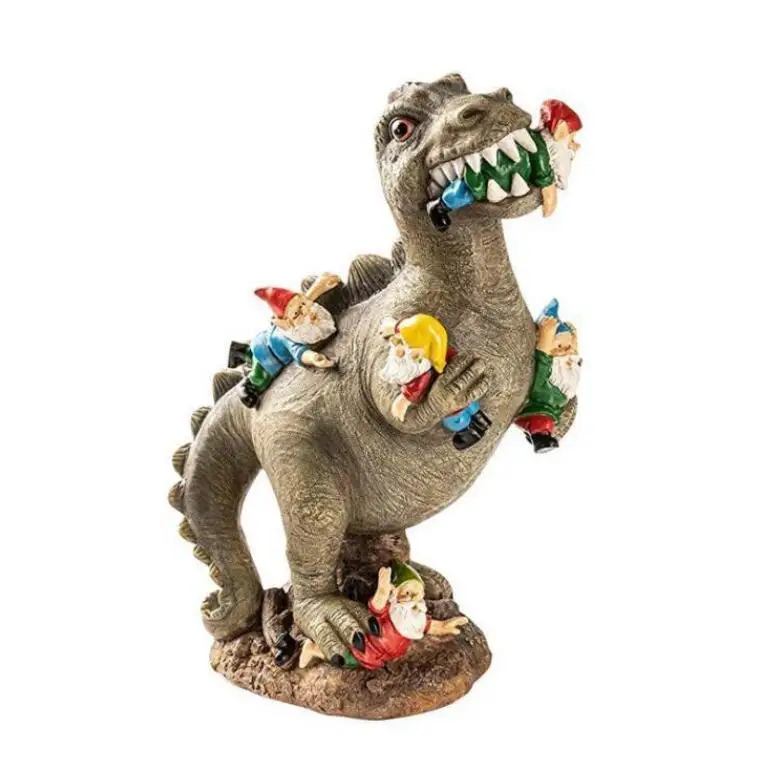 Nordic Resin Eating Dwarf Dinosaur Statue Accessories Lawn Garden Landscape Ornaments Decoration Courtyard Villa Sculpture Craft