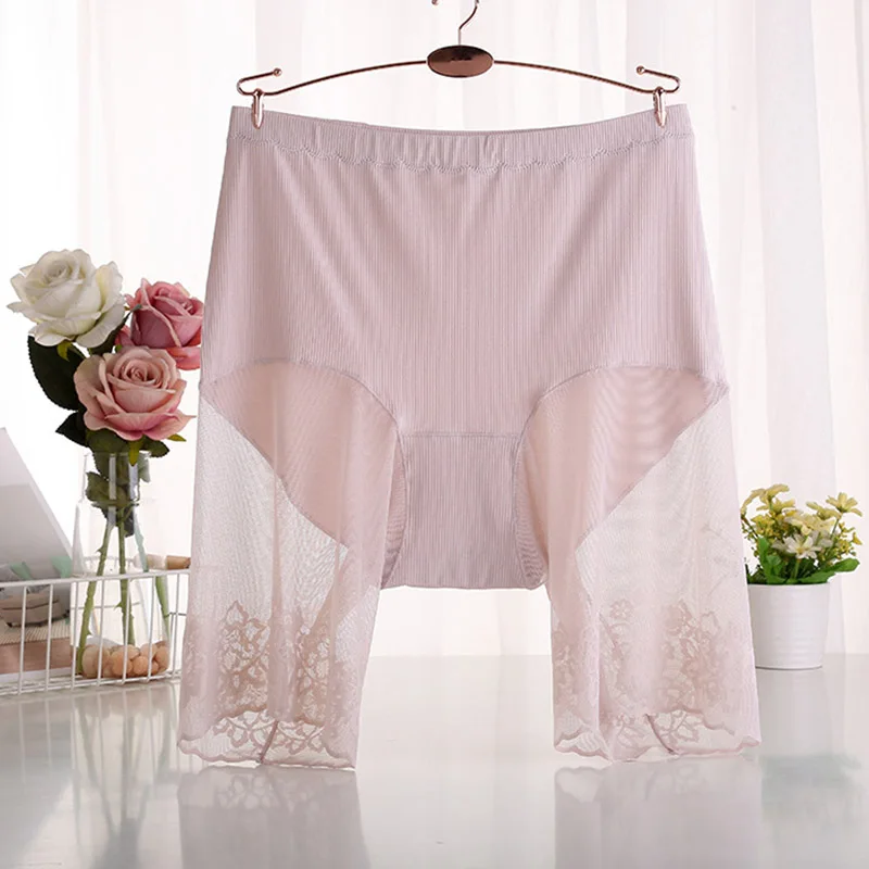 60-115 KG Plus Size Safety Short Pants Summer Women Seamless Underskirt Shorts Anti Rub Thigh Boyshorts Sexy Lace Women Boxers