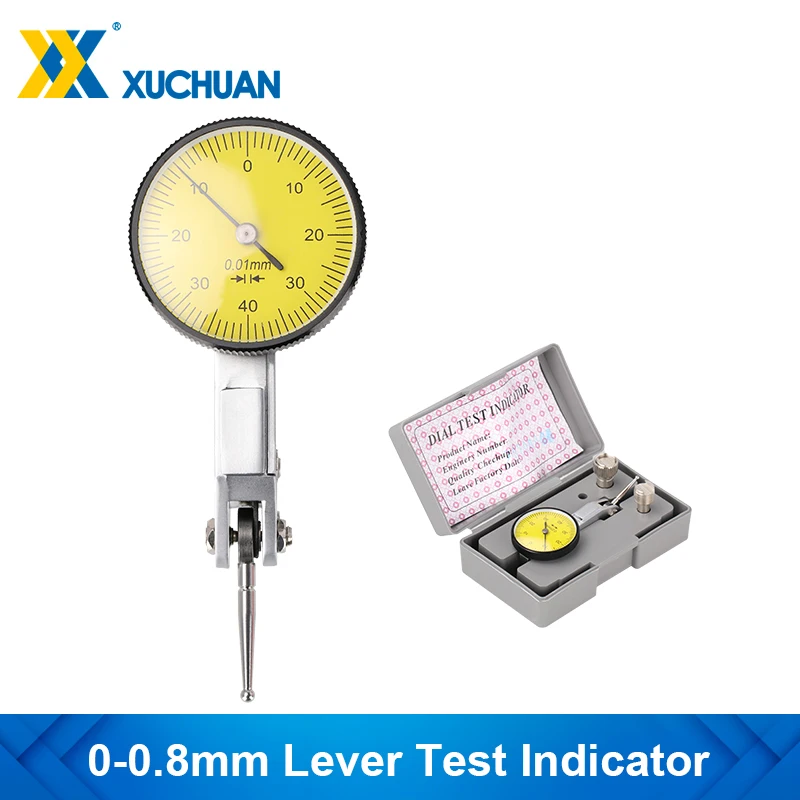 

Dial Indicator 0-0.8mm Lever Test Indicator Magnetic Base Stand Holder Measuring Instruments 0.01mm Dial Gauge