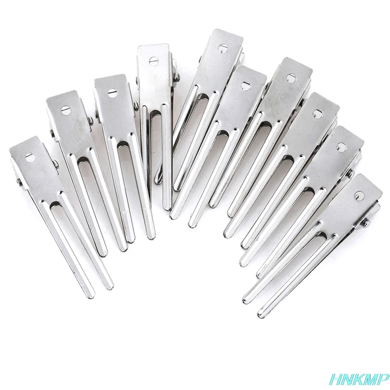 10 Pieces Hot Sale Pointed Metal Crocodile Clips with Bulk Craft DIY Hair Clips Durable Hair Accessories Hair Clips Hairdressing