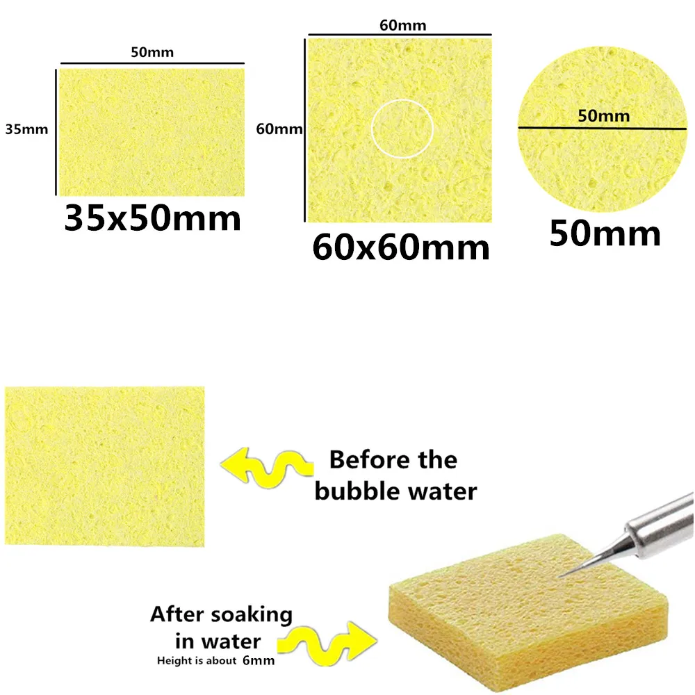 

Heatstable Thick Soldering Iron Cleaning Replacement High Temperature Resistant Sponges Welding Accessories Cleaning cotton Clea