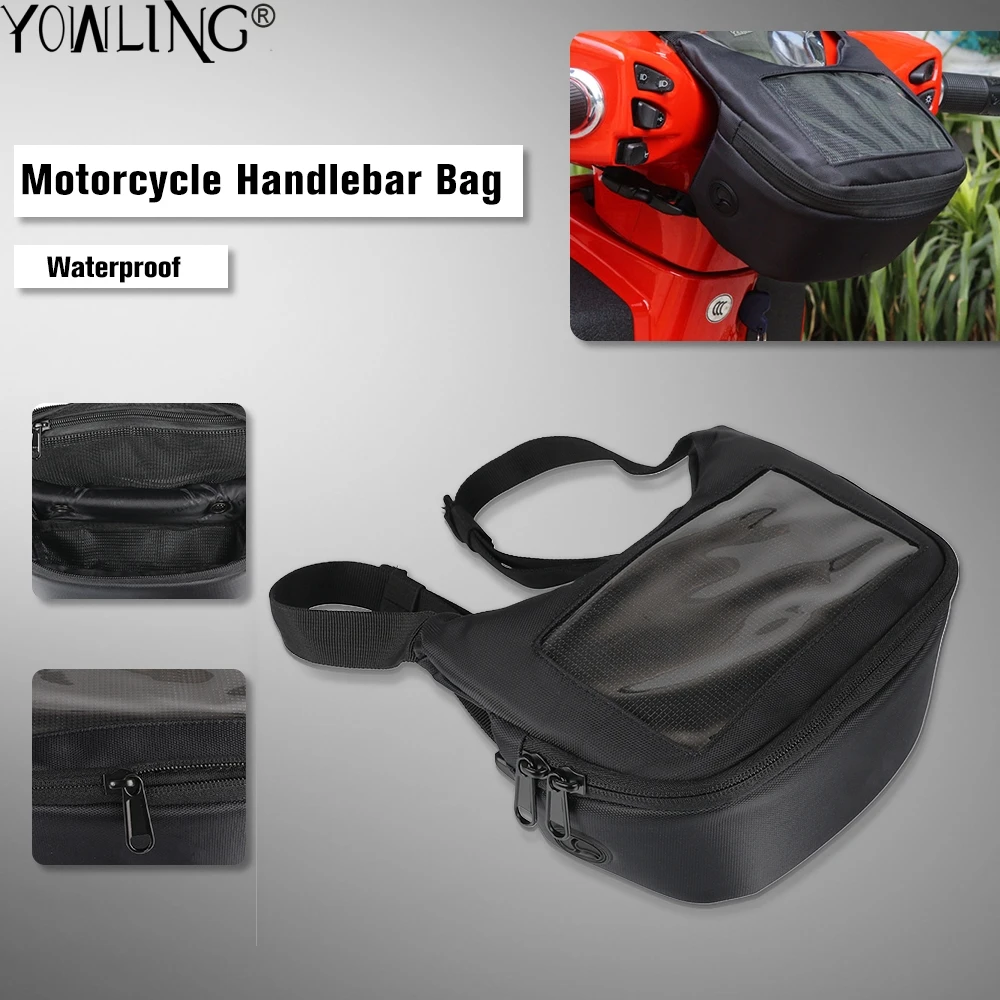 For Xmax Nmax  GTS LX Motorcycle Windscreen Bag Scooter Handlebar Bag Fuel Tank Bag Mobile Phone Touch Screen Earphone Bag