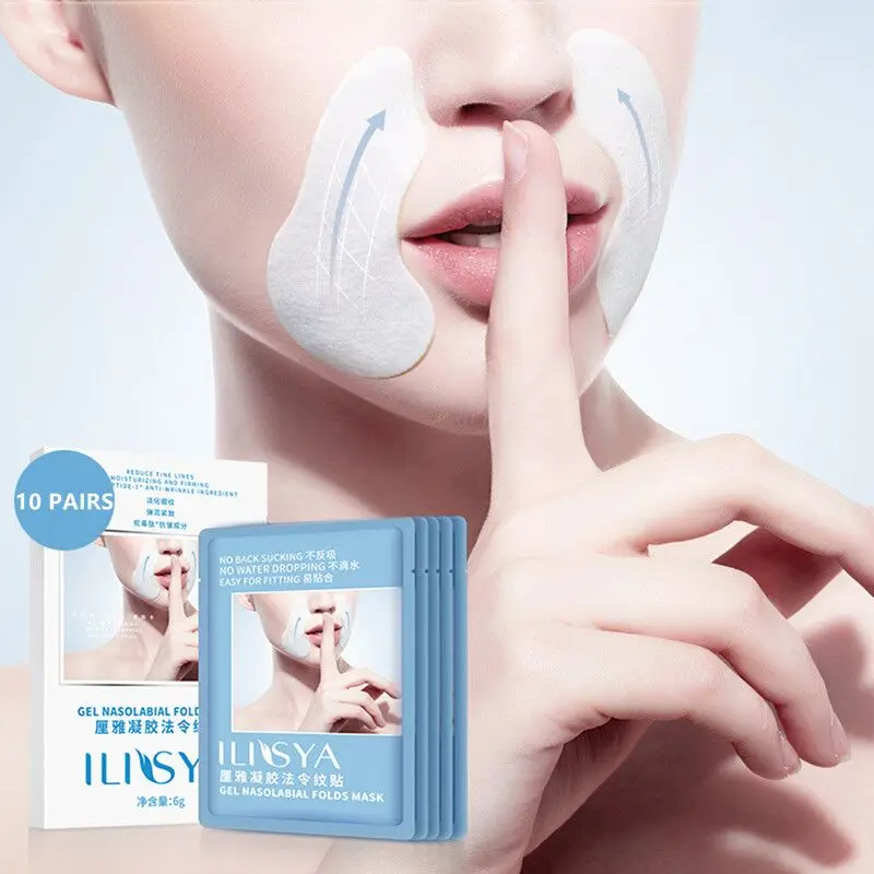 ILISYA Gel Nasolabial Folds Anti-Wrinkle Mask Anti-Aging Stickers Face Care Prevent Face Wrinkle Fine Lines Wrinkle Removal