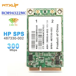 Broadcom BCM94322MC 487330-001 Dual Band WIRELESS-N WIFI CARD 300Mbps replace AR9280 For hp 2730p 6930p
