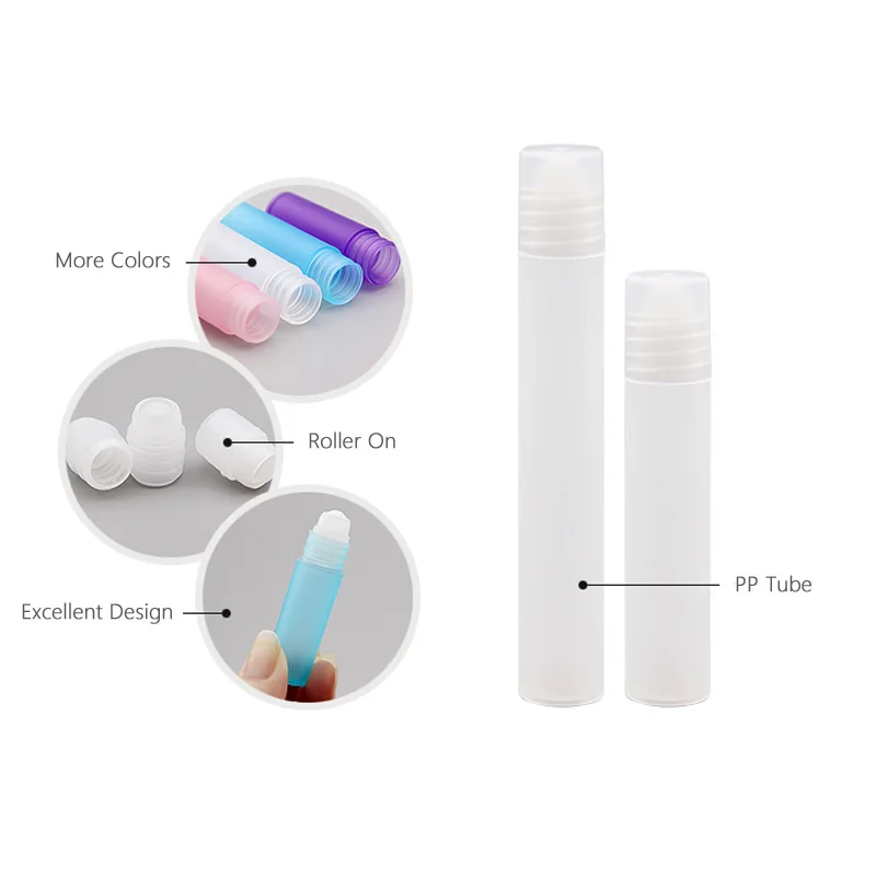 10 Stuks 3Ml 5Ml 8Ml 10Ml Rol Op Plastic Flessen Voor Etherische Olie Parfum Kleine Roller Flesje Container Reis Monster Fles