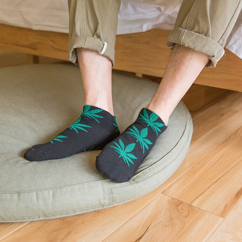 Calcetines de algodón para hombre y mujer, calcetín Unisex de estilo Harajuku, skarpetki weed, hip hop