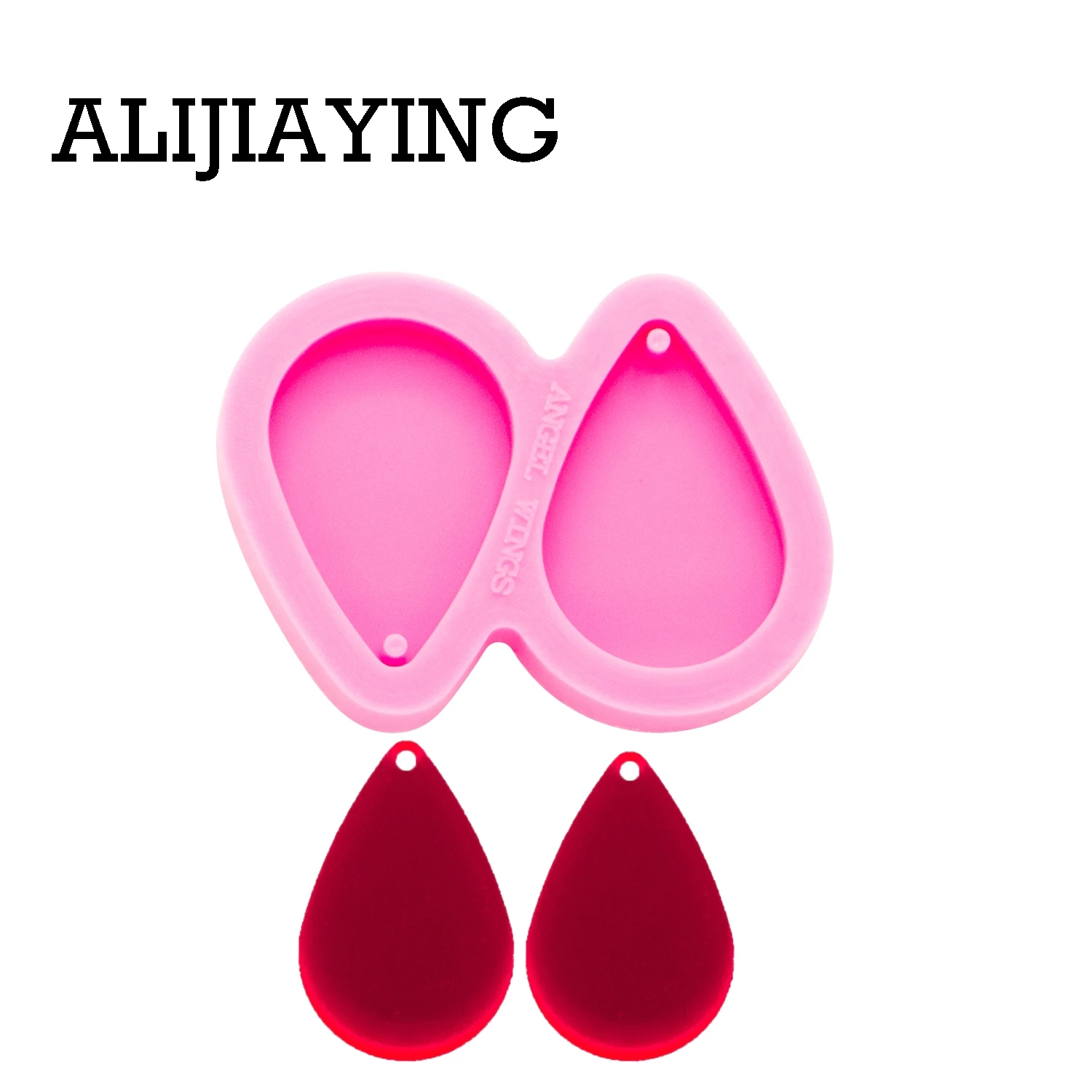 DY0252 Glitter New tear drop hoop earrings mold silicone mold resin epoxy resin molds for jewelry