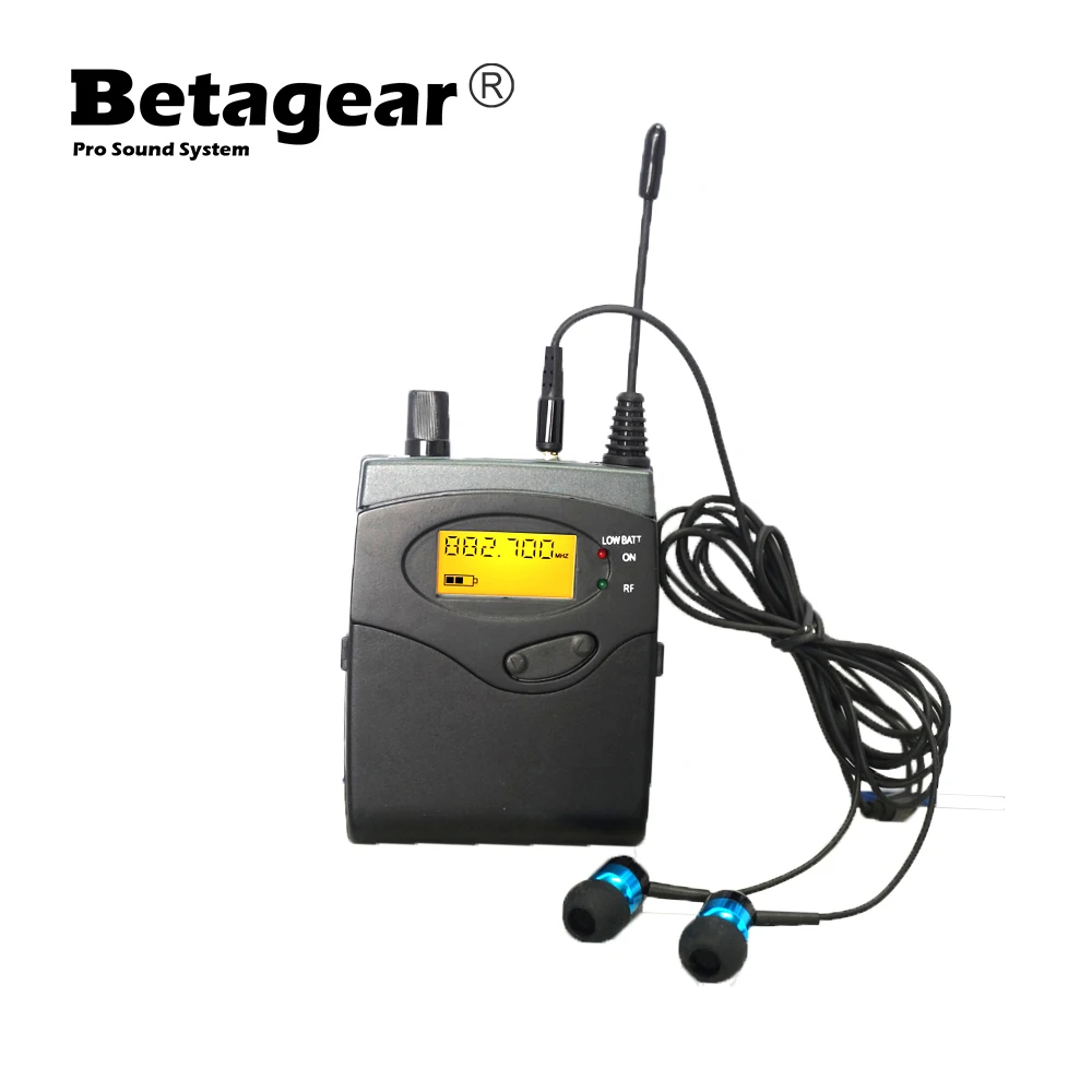 Betagear SR2050 1PC Receiver Monitor Receiver Bodypack With Earphone For In-Ear Monitor Wireless System Professional Stage