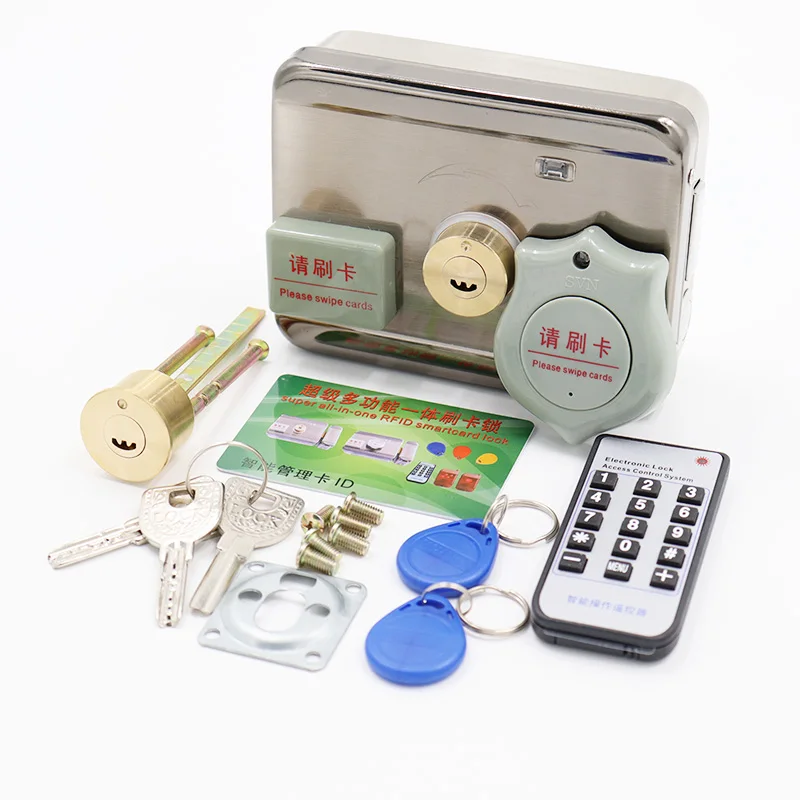 Electronic locks household electronic and hire card lock door lock integrated remote intelligent induction door lock