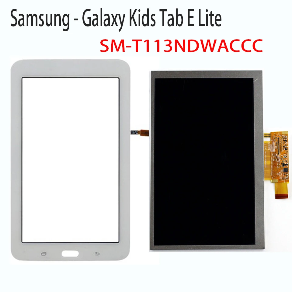 

7-дюймовый сенсорный ЖК-экран для Samsung Galaxy Kids Tab E Lite SM-T113NDWACCC, сенсорная панель