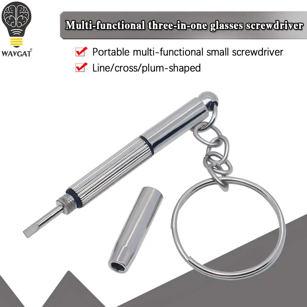 5-in-1 Mini Precision Repair Screwdriver Multifunctional Portable Optical/Eyeglasses/Sunglasses/Jewelry/Watches With Key Chain