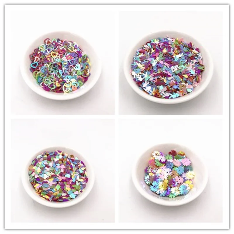 10 그램/갑 구름 편지 대기 Polytype 장식 조각 PVC Paillette 웨딩 봉제 프로세스 DIY 의류 공예 Lentejuelas 액세서리