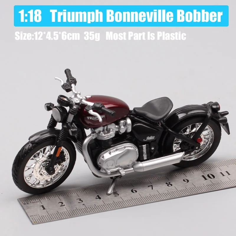 1:18 scale mini bburago Triumph Bonneville Bobber cruiser motorcycle Diecasts & Toy Vehicles toy tour bike gifts for Collectible